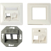Keystone 2 Port Netzwerkd.Unbest.Ral9010