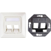 Keystone 2 Port Netzwerkd.Unbest.Ral1013