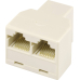 RJ45-T-Doppelkupplung Ungeschirmt 1:1