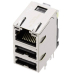 Kombi-Einbaubuchse 1xRJ45 und 2xusb-A