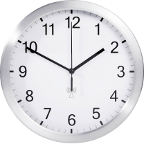 TFA Funk-Wanduhr Alu (Ø x T) 25