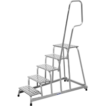 Krause Mobiler Aluminium-Montage Tritt 5 Stufen