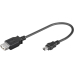 Usb2.0 Kabel Buchse A/Stecker Mini B0,2m