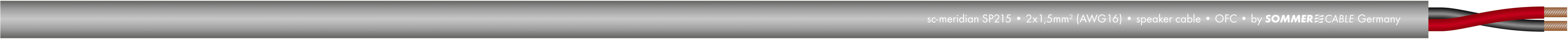 Lautsprecherkabel "MERIDIAN SP215" 2 x 1.5 mm² Dunkelgrau Meter Lautsprecherkabel "MERIDIAN SP215" 2 x 1.5 mm² Dunkelgrau Meter