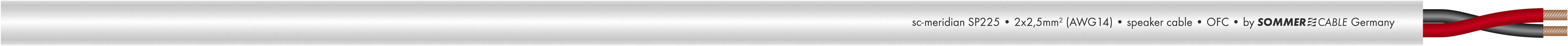 Lautsprecherkabel "MERIDIAN SP225" 2 x 2.5 mm² Schwarz Meterwar Lautsprecherkabel "MERIDIAN SP225" 2 x 2.5 mm² Schwarz Meterwar