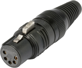 Hicon XLR-Steckverbinder Buchse, gerade Polzahl: 5 Schwarz HI-X5CF-G 1 St. Hicon XLR-Steckverbinder Buchse, gerade Polzahl: 5 Schwarz HI-X5CF-G 1 St.