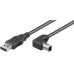 USB 2.0 Anschluss-Kabel Gewinkelt 1m Sw