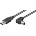 USB 2.0 Anschluss-Kabel Gewinkelt 2m Sw