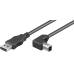 USB 2.0 Anschluss-Kabel Gewinkelt 3m Sw