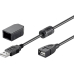USB 2.0 Verlängerungs-Kabel 2mschw.+Cli