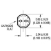 LED 5mm Amber 4,8cd 30° Avago Technologies