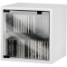 Archiv-Möbel, Regal Anbauprogramm Quattro mit Glastür Weiß (B x H x T) 370 x 370 x 330 mm