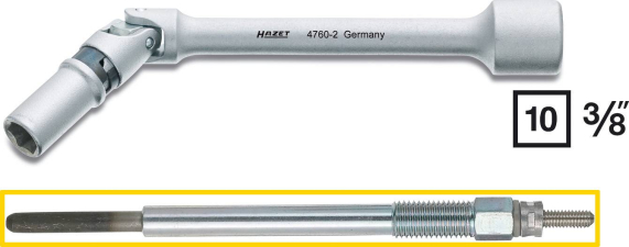 Glühkerzenschlüssel 10 (3/8") Sw 8mm Glühkerzenschlüssel 10 (3/8") Sw 8mm