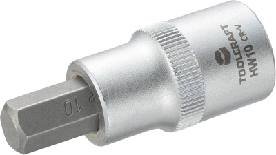 Innen-Sechskant Steckschlüssel-Bit-Einsatz 10 mm 1/2" (12.5 mm) Produktabmessung, Länge 55 mm T Innen-Sechskant Steckschlüssel-Bit-Einsatz 10 mm 1/2" (12.5 mm) Produktabmessung, Länge 55 mm T