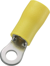 Ringkabelschuh Querschnitt (max.)=6 mm² Loch-Ø=10.5 mm Teilisoliert Gelb Components 93014c5 Ringkabelschuh Querschnitt (max.)=6 mm² Loch-Ø=10.5 mm Teilisoliert Gelb Components 93014c5