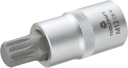 Innen-Vielzahn (XZN) Steckschlüssel-Bit-Einsatz 12 mm 1/2" (12.5 mm) Produktabmessung, Länge 55 Innen-Vielzahn (XZN) Steckschlüssel-Bit-Einsatz 12 mm 1/2" (12.5 mm) Produktabmessung, Länge 55