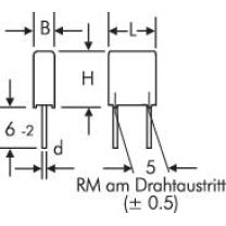 Wima Kondensator Mks2 0,1 &micro;F 250V/DC 10%