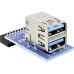 USB Adapter USB 3.0 Buchse A, USB 3.0 Buchse A / USB 3.0 Buchse intern 19pol. Blau 0 m