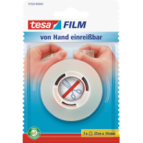 Klebeband tesa&reg; Film von Hand einrei&szlig;bar 25mx19mm