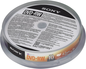 Sony DVD-RW Rohling 4.7 GB 10DMW47SP 10 St. Spindel Wiederbeschreibbar Sony DVD-RW Rohling 4.7 GB 10DMW47SP 10 St. Spindel Wiederbeschreibbar