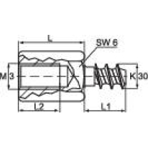 Bopla Distanzbolzen Ak 30x7/Im3/8