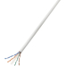 CCA Netzwerkkabel CAT 6, abgepackt 4 x 2 x 0.27 mm² Weiß 25 m