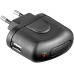 Goobay TRA USB - 230V 2A schwarz USB-Netzteil USB-Adapter Steckdose, USB Power Adapter 5 V/DC 1000 m