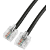Hama Modular-Stecker 6p4c - Modular-Stecker 8p4c, 10 m, Schwarz 10 m