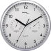 Techno Line Anlaoge Quarz-Wanduhr WT 650 mit Thermo-/ Hygrometer (Ø) 26 cm Silber Weiß