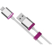 Mipow USB-Ladekabel/Datenkabel mit LED und Micro-USB 60 cm Pinke-LED CCM101-60-PK