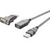 Adapter USB-TypA-Stecker/D-Sub-9polig-Stecker mit Kabel 0,8m