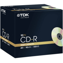 TDK CD-R90 800MB 40x 10er Jewelcase,