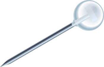 Exacompta Rundkopfnadeln/ 14312E, Ø 4mm, SLänge 15mm, glasklar, Inh. 100 Exacompta Rundkopfnadeln/ 14312E, Ø 4mm, SLänge 15mm, glasklar, Inh. 100