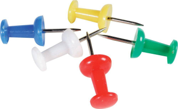 Exacompta Stoßnadeln Push Pins/ 14769E, Ø 10mm, SLänge 7mm, sortiert , Inh. 200 Exacompta Stoßnadeln Push Pins/ 14769E, Ø 10mm, SLänge 7mm, sortiert , Inh. 200