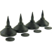 Spikes 4er Set, Schwarz