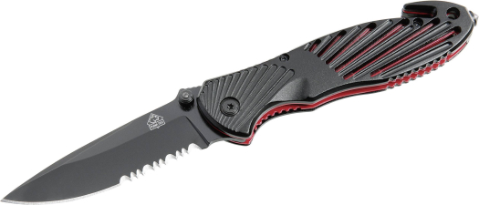 PumaTec Rettungsmesser Drop Point, schwarz beschichtet TEC Rettungsmesser Multi-Tool, Taschenmesser PumaTec Rettungsmesser Drop Point, schwarz beschichtet TEC Rettungsmesser Multi-Tool, Taschenmesser