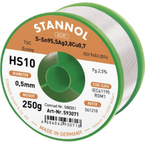 L�tdraht HS10 Sn95,5Ag3,8Cu0,7 bleifrei � 0,5mm 250g