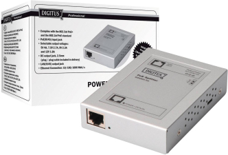 Digitus PoE Splitter 1 Gbit/s IEEE 802.3at Professional DN-95203 Digitus PoE Splitter 1 Gbit/s IEEE 802.3at Professional DN-95203