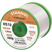 Stannol L&ouml;tdraht HS10 Sn99Cu1 bleifrei &Oslash; 1,0mm 500g
