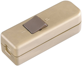 Schnur-Zwischenschalter Gold/Braun Schnur-Zwischenschalter Gold/Braun
