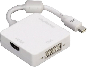 DisplayPort / DVI / HDMI Adapter [1x Mini-DisplayPort Stecker - 1x HDMI-Buchse, DVI-Buchse 24+5pol. DisplayPort / DVI / HDMI Adapter [1x Mini-DisplayPort Stecker - 1x HDMI-Buchse, DVI-Buchse 24+5pol.