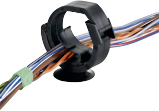 Kabelhalter Bündel-Ø (Fest)=7 mm selbstverschließend, wiederverschliessbar Schwarz HellermannTyto Kabelhalter Bündel-Ø (Fest)=7 mm selbstverschließend, wiederverschliessbar Schwarz HellermannTyto
