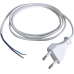 Anschlussleitung H03VV-F 2x0,75 Euro-Netzkabel weiss