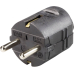 Schutzkontakt-Stecker Schwarz
