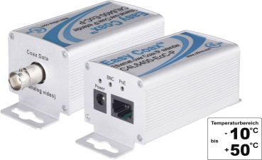 2-er Set Netzwerkverlängerung C4Line Koax Reichweite (max.): 1500 m 100 MBit/s 2-er Set Netzwerkverlängerung C4Line Koax Reichweite (max.): 1500 m 100 MBit/s