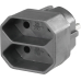 Eurostecker 2-Fach Schwarz