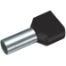Aderendhülse Duo isoliert 2x1,5mm² 100 Stück schwarz