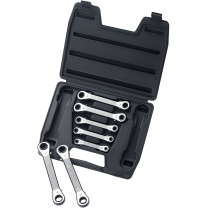 TOOLCRAFT Doppelringschl&uuml;sselsatz Ratsche 6-19mm gekr&ouml;pft (7-teilig)