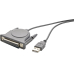 Adapterkabel USB-TypA-Stecker/D-Sub-Kupplung Parallel 1,8m