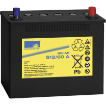 EXIDE Sonnenschein Bleiakku 60 Ah Solar Dryfit S12/60 A